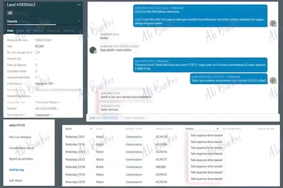 Kommo CRM report of delayed chat responses